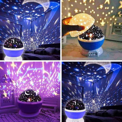 Star Master Rotating Sky Night Light Projector – Star And Moon Table Lamp image