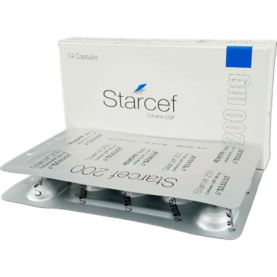 Starcef 200 mg Capsule 10's strip image