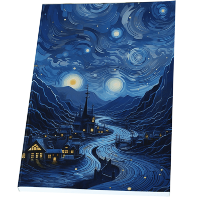 Starry Night Notebook (100 GSM Paper) image