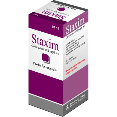 Staxim 125 mg/5 ml Powder for Suspension 70 ml Bottle image