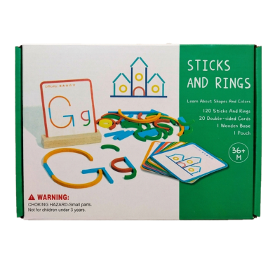 Concentration Early Education Enlightenment Sticks and Rings Puzzle Toys image