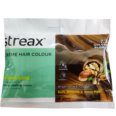 Streax Cream Hair Colour Shine On 7.3 Golden Blonde image