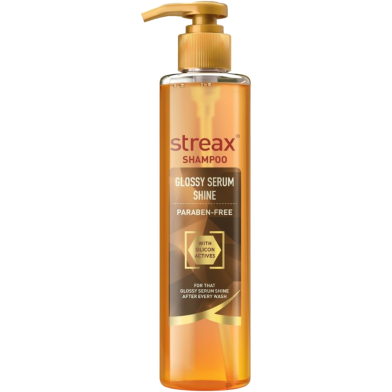 Streax Glossy Serum Shine Shampoo For Frizzy And Dry Hair 240ml image