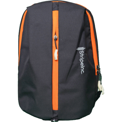 Stripelnc Exclusive Travel Backpack - Black With Orange Border image