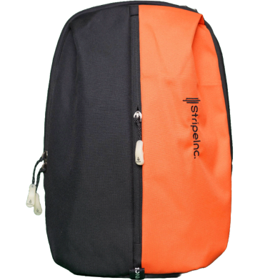 Stripelnc Exclusive Travel Backpack - Black and Orange image