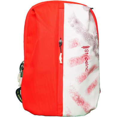 Stripelnc Exclusive Travel Backpack - Red And Creamy Pink image
