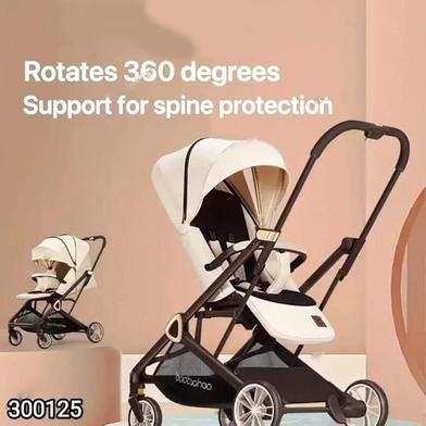 Baobaohao Two-Way Seat Stroller Mountain Stroller Travel Stroller Aluminum Frame EVA Wheels Brown Colour image