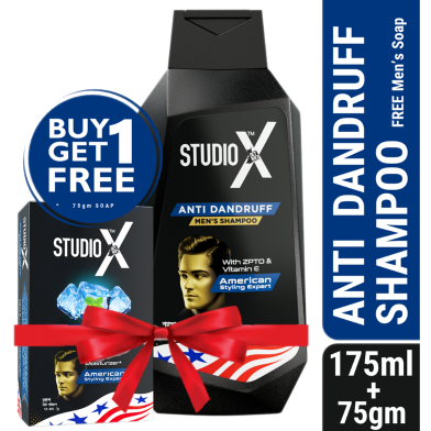 Studio X Anti Dandruff Shampoo for Men 175ml (75gm Soap Free) image