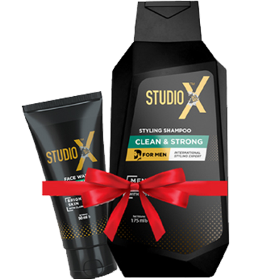 Studio X Clean And Strong Shampoo For Men 355ml (50ml Facewash Free) image