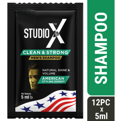 Studio X Clean And Strong Shampoo For Men (5ml X 12 Pcs) image