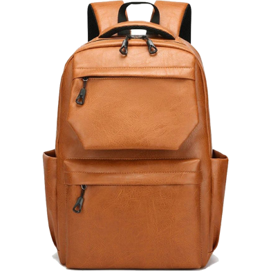 Style PU Leather Fashion Mens Backpack image