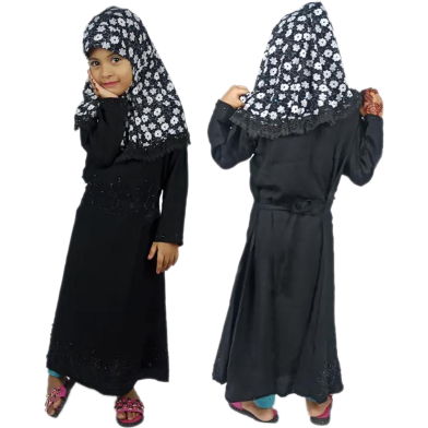 Stylish Borka New Collection Borka With Hijab Full Set (borka_with_hijab_38_black) image