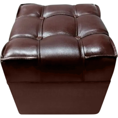Stylish Padded Square Stool – Modern Foam Stool Brown image