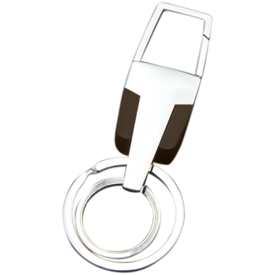 Stylish Premium Key Holder Only Branded NL1557 2 O-Ring With Waist Buckle Holder 1Pcs image