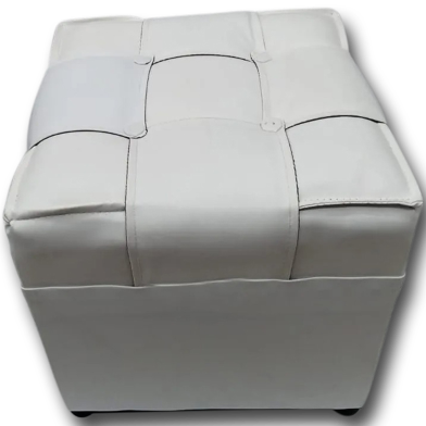 Stylish White Square Foam Stool image