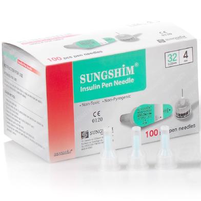 Sungshim Insulin Pen Needle 32Gx4mm 100 Pcs image