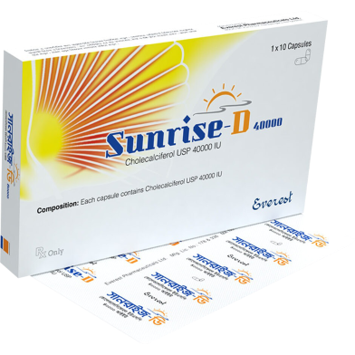 Sunrise-D 40000 IU Capsule 10's Pack image