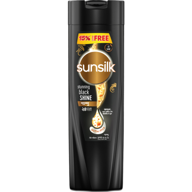 Sunsilk Shampoo Stunning Black Shine 170ml (15Percent Extra) image