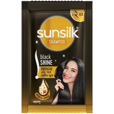 Sunsilk Shampoo Stunning Black Shine 5.25ml - 12 Pcs image