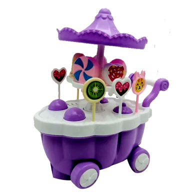 Super Funny Mini Ice Cream Trolley Car With Light And Music Play Fun For Kids (icecream_car_9909a_pr)Purple image