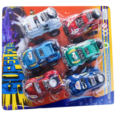 Super Speed Die Cast Mini Toy Pieces Colorful Racing Cars For Kids Car Set 6 Pcs image