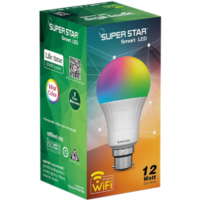 Super Star Smart LED WiFi Bulb 12 watt-Pin (B22) image