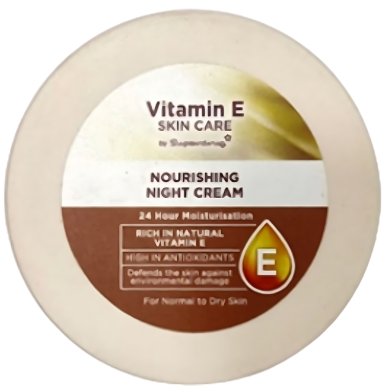 Superdrug Skincare Vitamin E Nourishing Night Cream 100ml For Normal to Dry Skin (Made in UK) image
