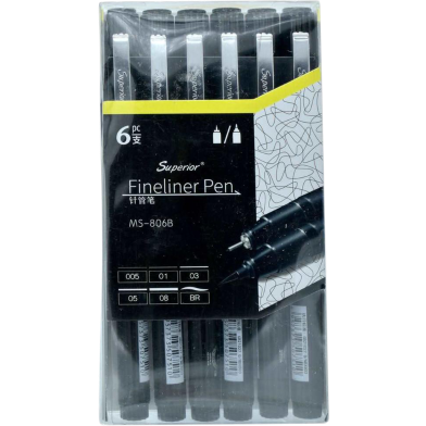 Superior Fine liner Pens - 6 pcs image