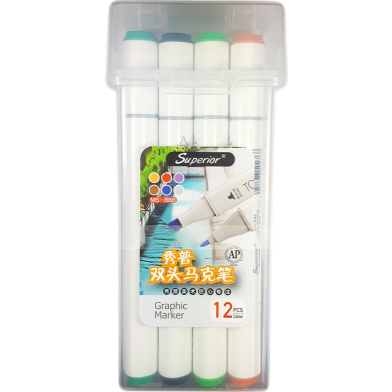 Superior Twin Graphic Marker 12Colour image