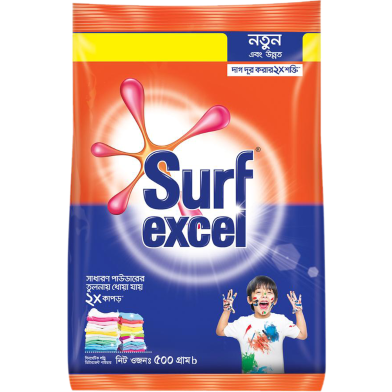 Surf Excel Synthetic Laundry Detergent Powder - 500 gm image
