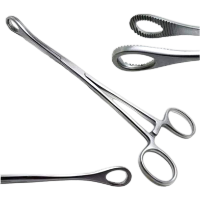 Surgical Instrument Sponge Holding Forceps Straight 8 Inch Medical Grade 410 Stainless Steel Matt Finish image