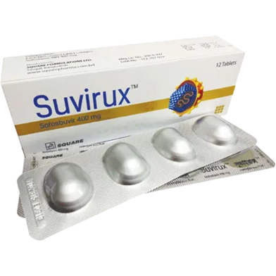 Suvirus 400 mg Tablet 10's Strip image