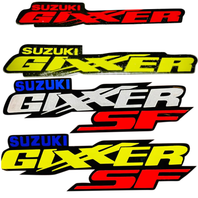 Suzuki Gixxer And Sf Logo Branded Self Adhesive Waterproof Sticker 1 Piece Random Color Selection image