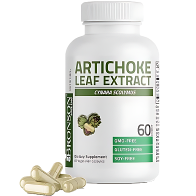 Bronson Artichoke Leaf Extra Strength Supports Healthy Digestion Healthy Liver Function Non-GMO 60 Capsules -424068900 image