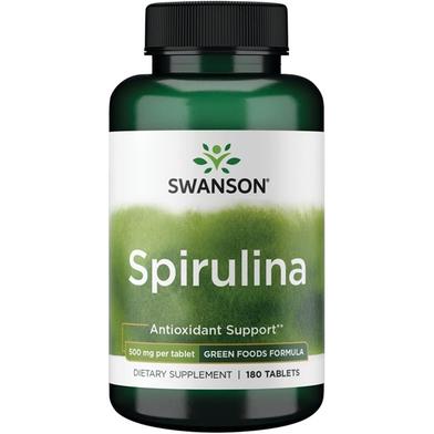 Swanson Certified Organic Spirulina 500 mg / 180 Tabs -325994426 image