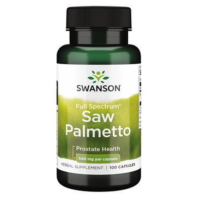 Swanson Saw Palmetto Natural DHT blocker for Healthy Hair, Men Prostate Health and Urinary Health Support (540mg - 100 counts) -272006176 image