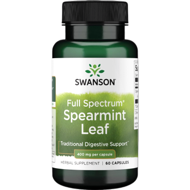Swanson Spearmint Leaf 400mg 60 Capsules - 87614112619 image