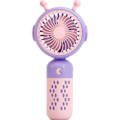 Sweet Cartoon Mini Fan USB Rechargeable Handheld Fan for Kids and Travel Use (Multicolor) image