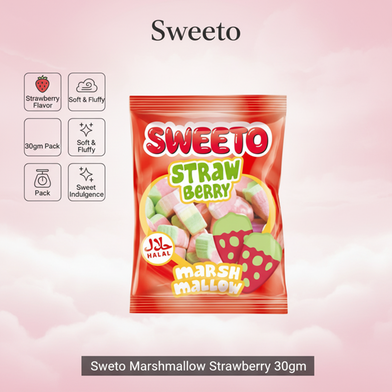 Sweeto Marshmallow Strawberry 30gm Slide 2