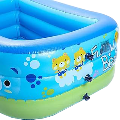 Swimming Pool Inflatable with Pump 150 x 105 x 55cm for Kids and Adults Family Pool image