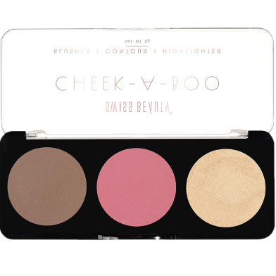 Swiss Beauty Cheek A BOO Contour Blusher Highlighter Face it up Dark 03 image