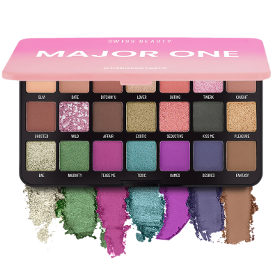 Swiss Beauty Majaor One Eyeshadow Palette 21 Color image