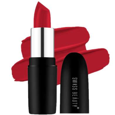 Swiss Beauty Pure Matte Lipstick Russian Red 201 image