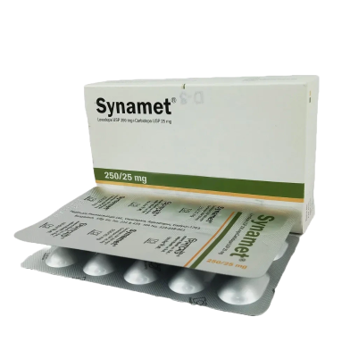 Synamet 250 mg, 25 mg Tablet 10's Strip image