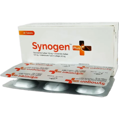 Synogen Plus 40 mg,150 mg,120 mg Tablet 6's Strip image