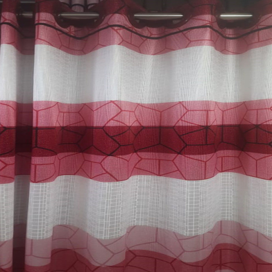 Synthetic Porda 42*84 inch 4 Kuchi 8 Eyelets Standard Size For Windows and Doors with Ribbon image