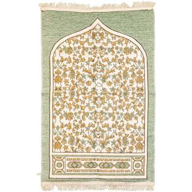 Syrian Jaynamaz - Cotton Fabrics and Golden Jori -Mixed Green - Any Design image
