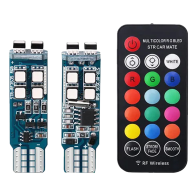 T10 W5W Wireless Remote Car Motorcycle LED Strobe Lights T10 Canbus Clearance Light image