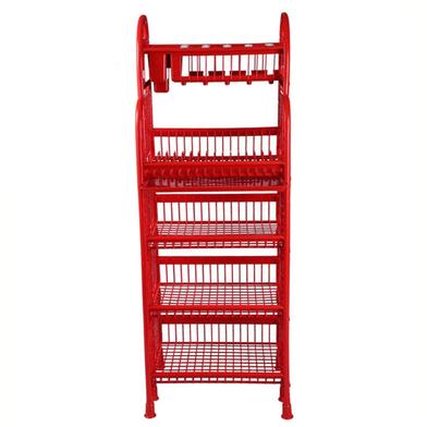 TEL Classic Queen Kitchen Rack (Red) with Tray 5 Step - 861609 image