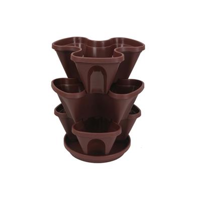 TEL Vertical Gardening Flower tub 3 Pcs Set R/W - 861453 image